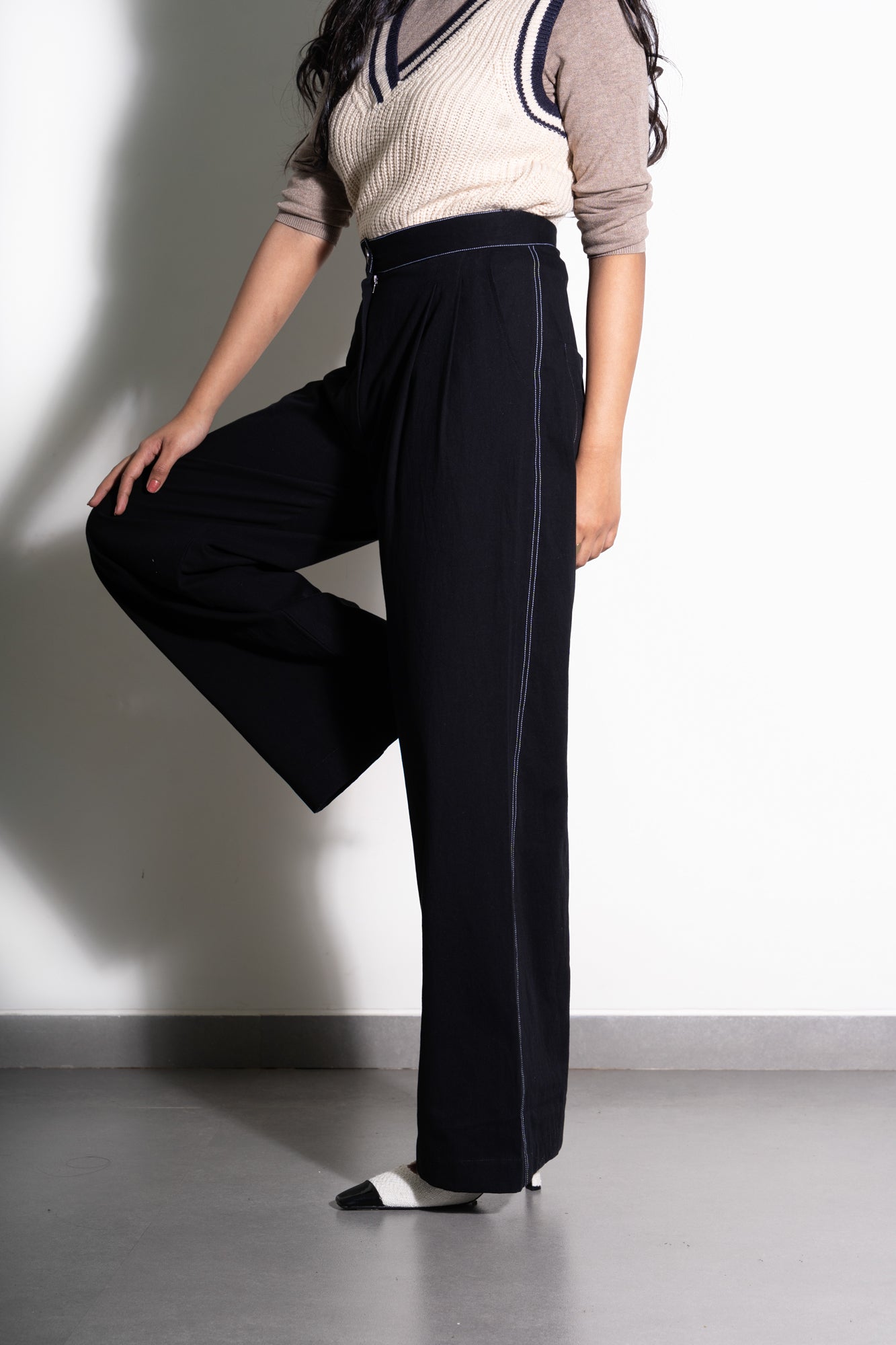 Midnight Sky Topstitch Pants