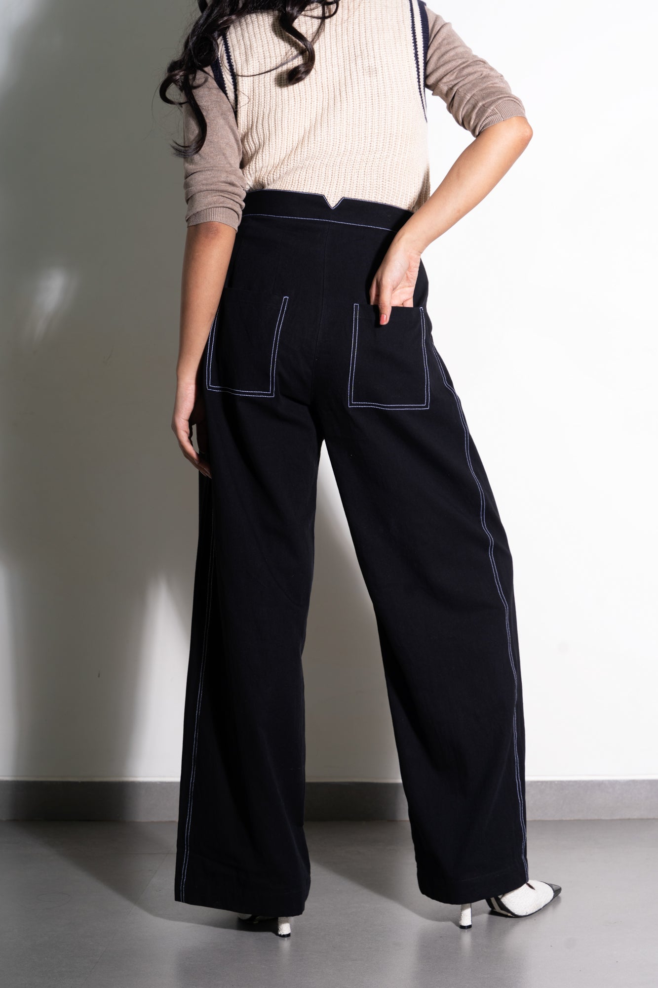 Midnight Sky Topstitch Pants