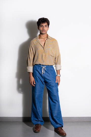 Classic Blue Topstitch Pants