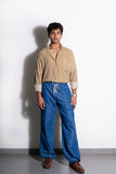 Classic Blue Topstitch Pants
