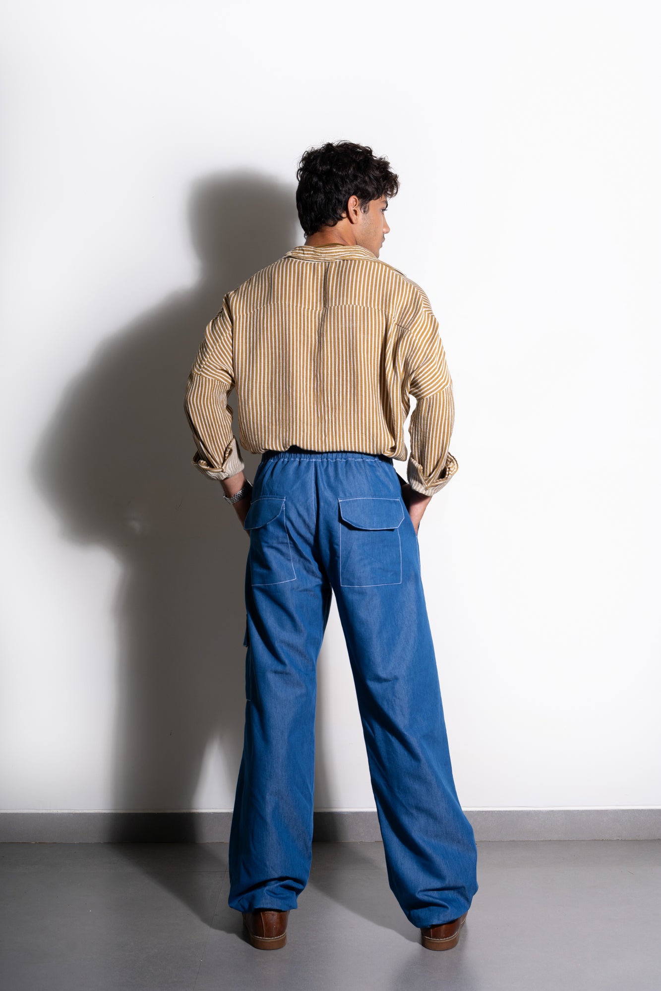 Classic Blue Topstitch Pants