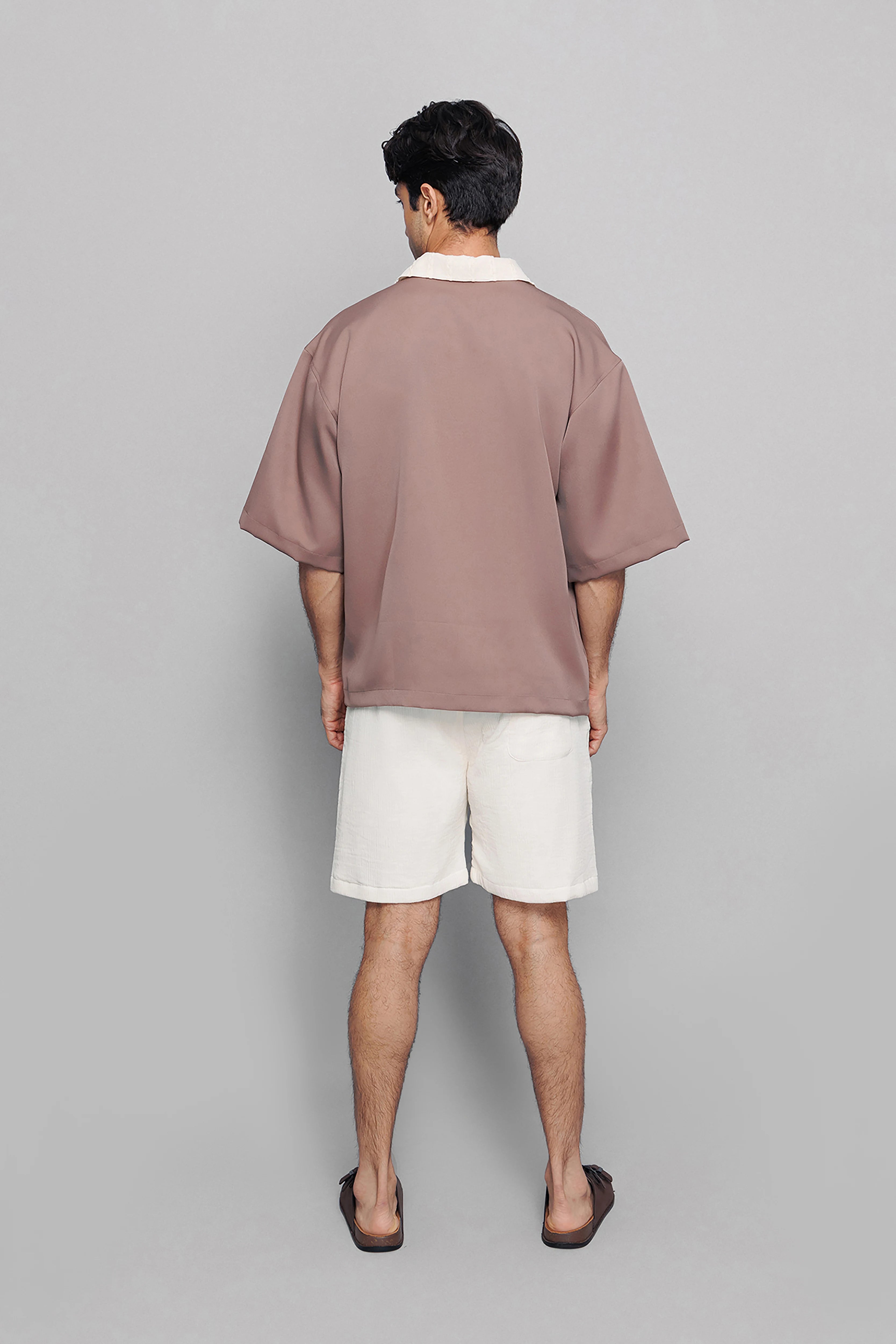 Ivory Collared Box Tee