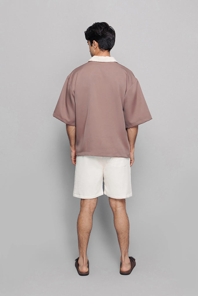 Ivory Collared Box Tee