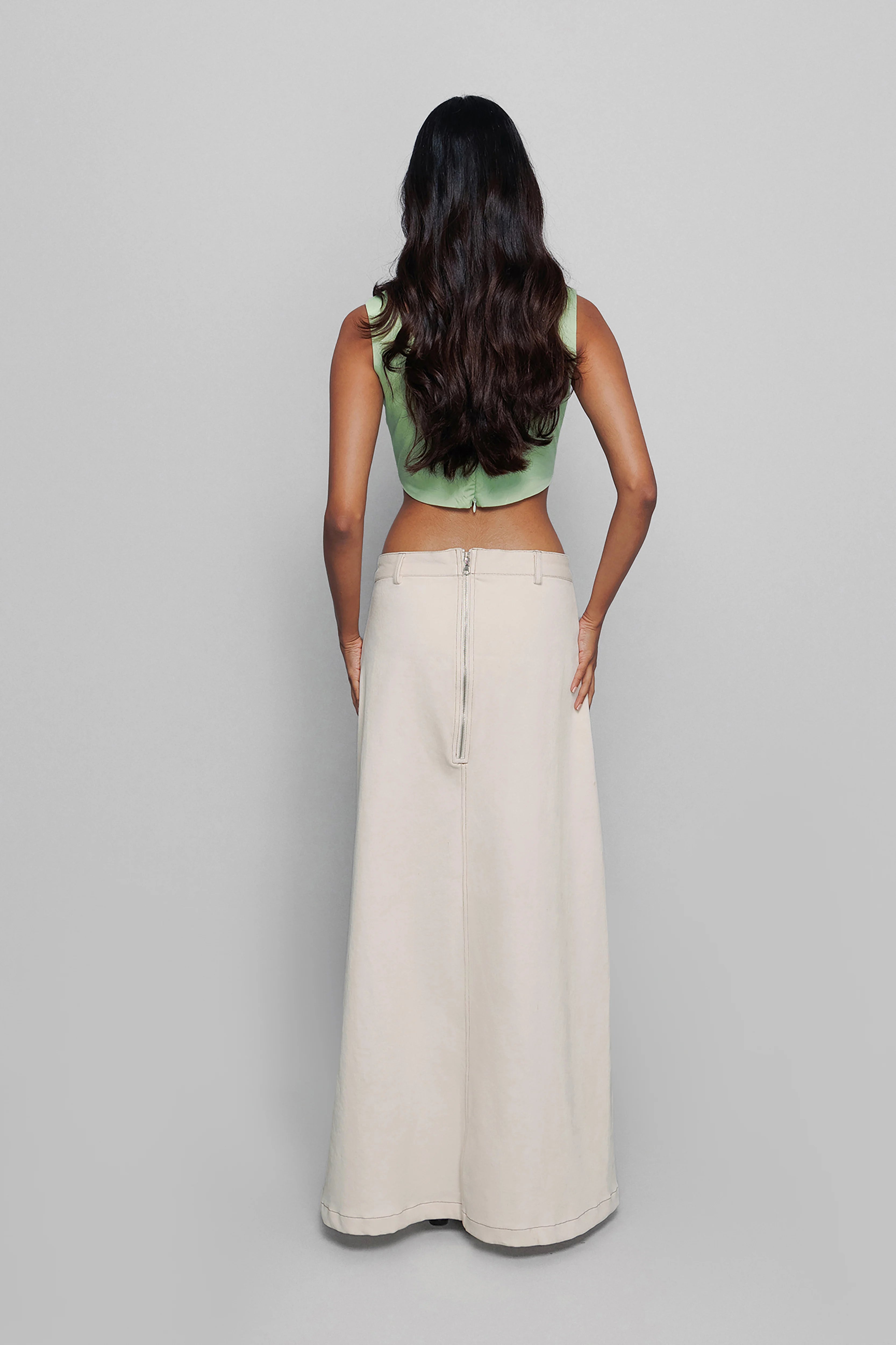 Ivory Pocket Skirt