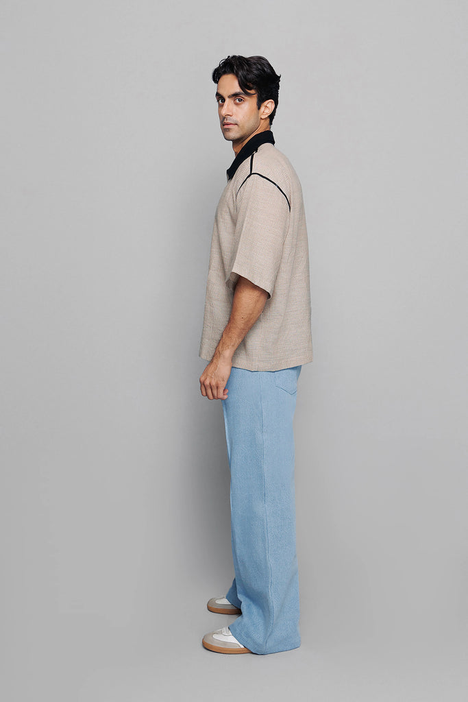 Collared Zip Box Tee