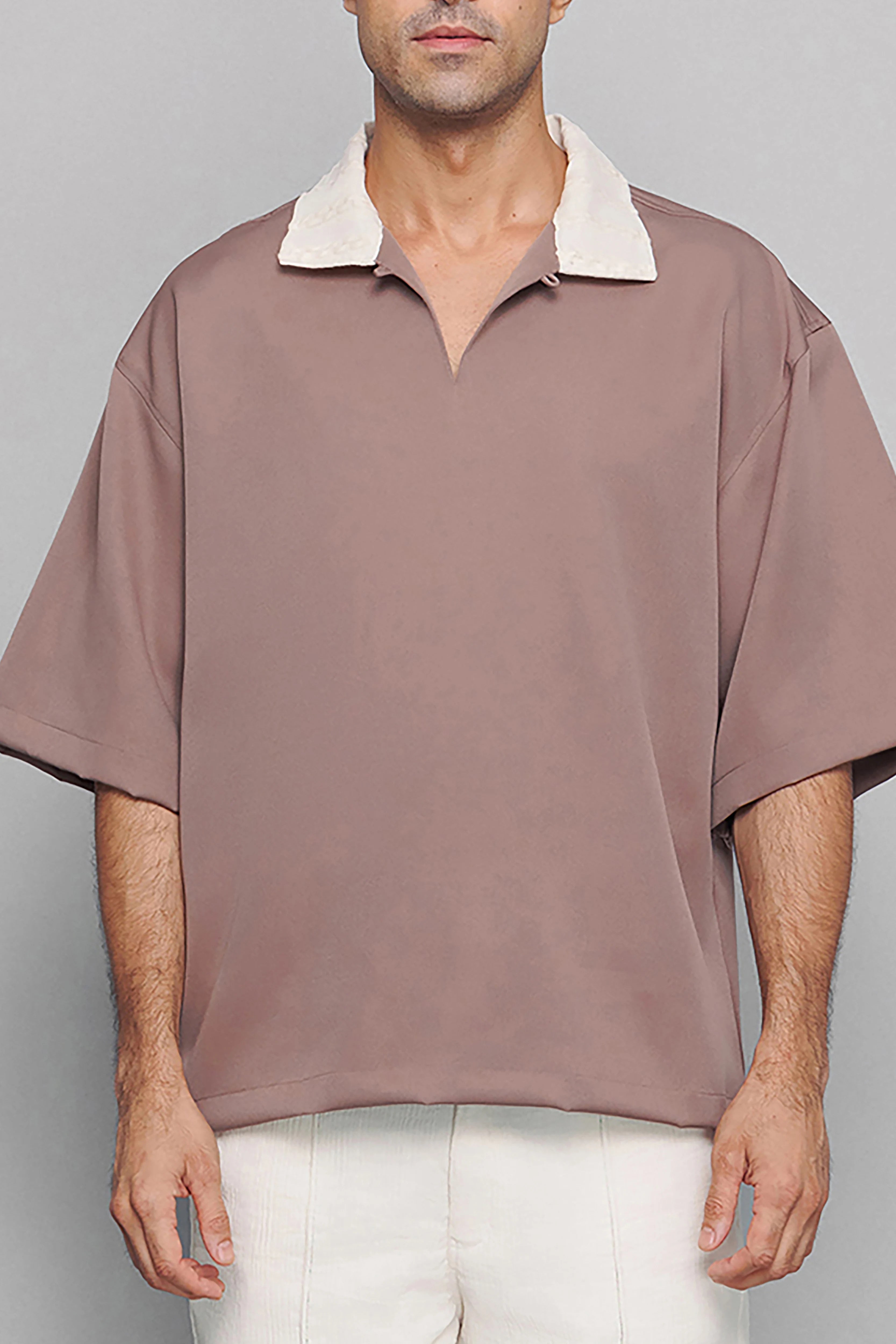 Ivory Collared Box Tee