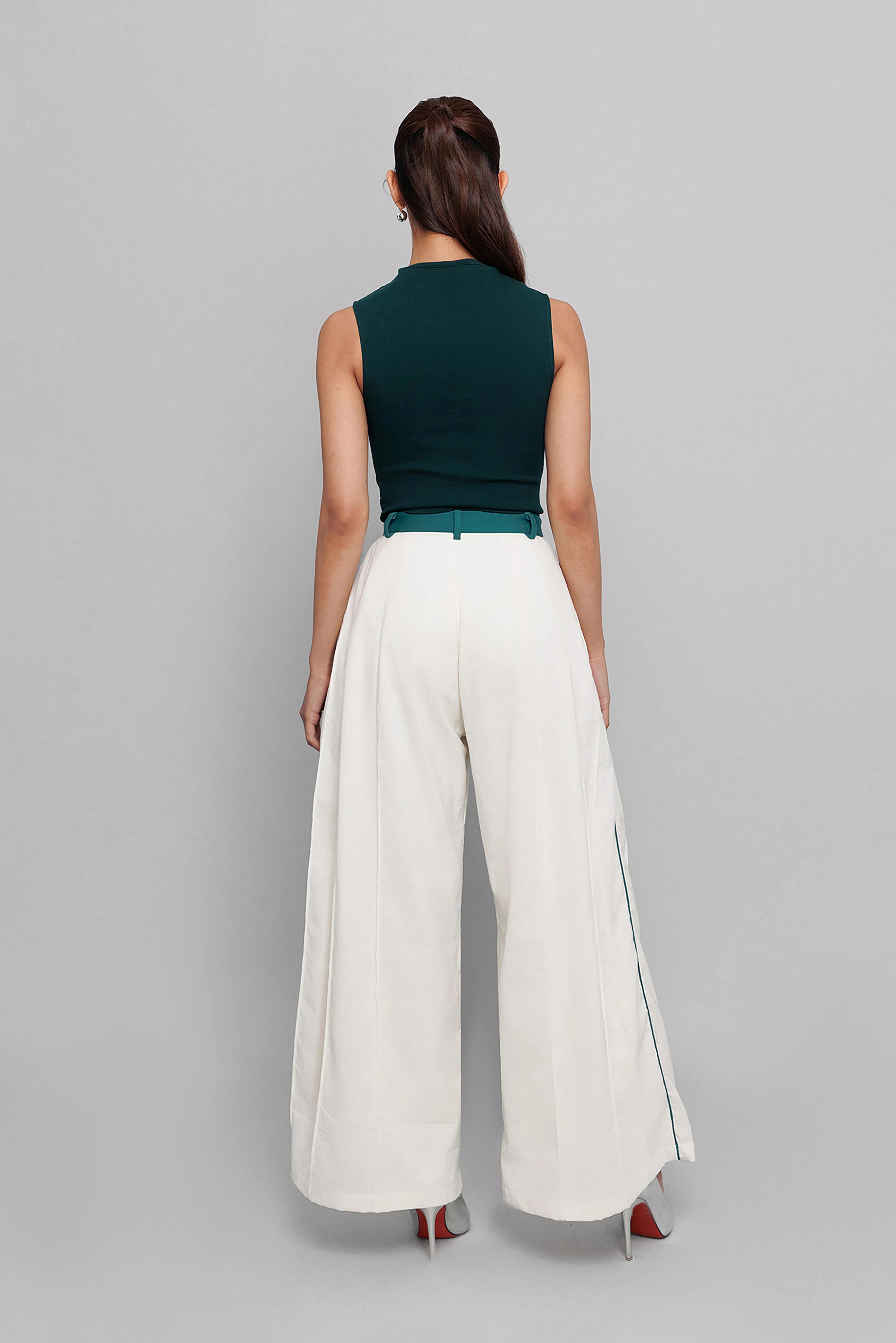 Ivory Tuck Pants