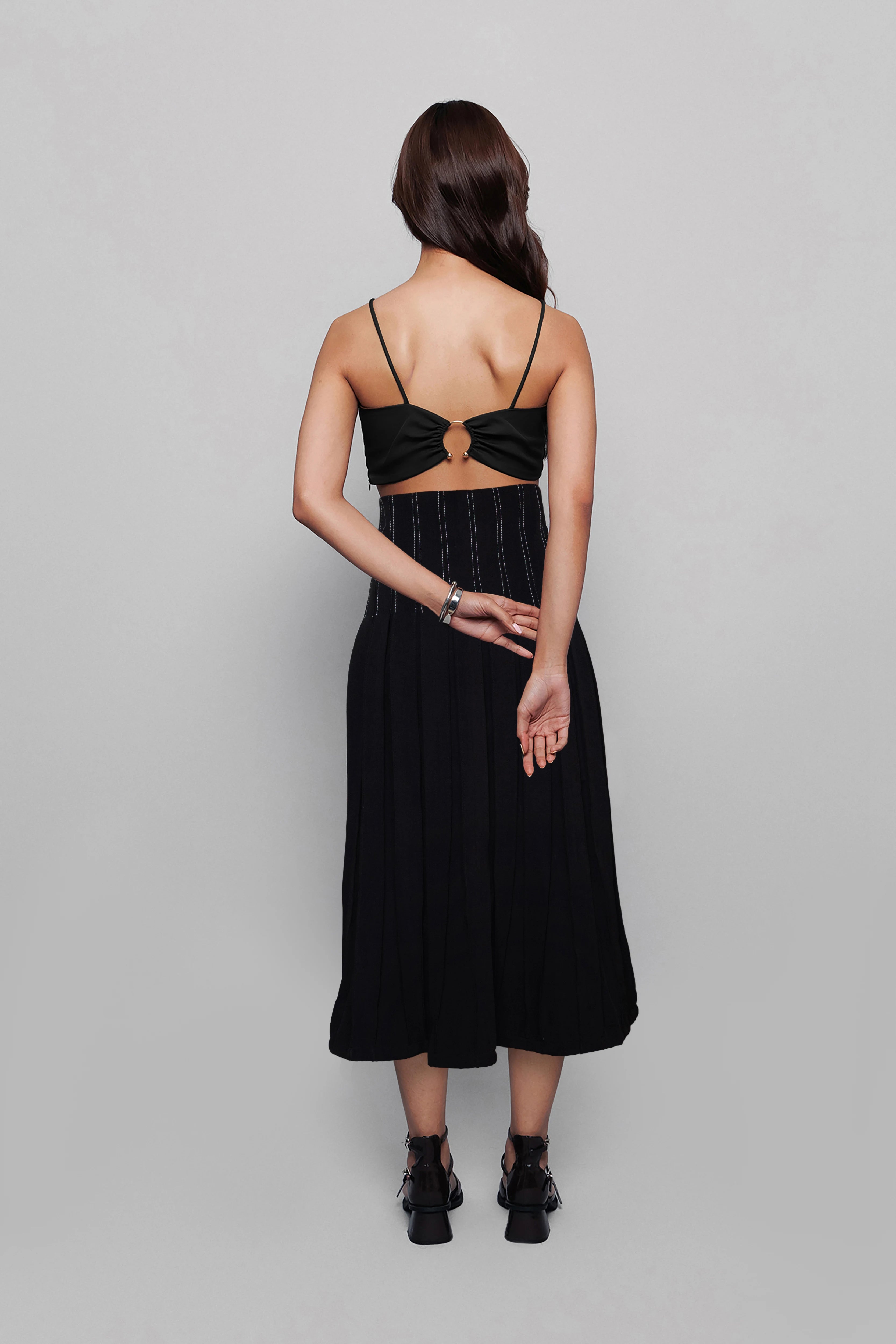 Cinched Corset Skirt Black