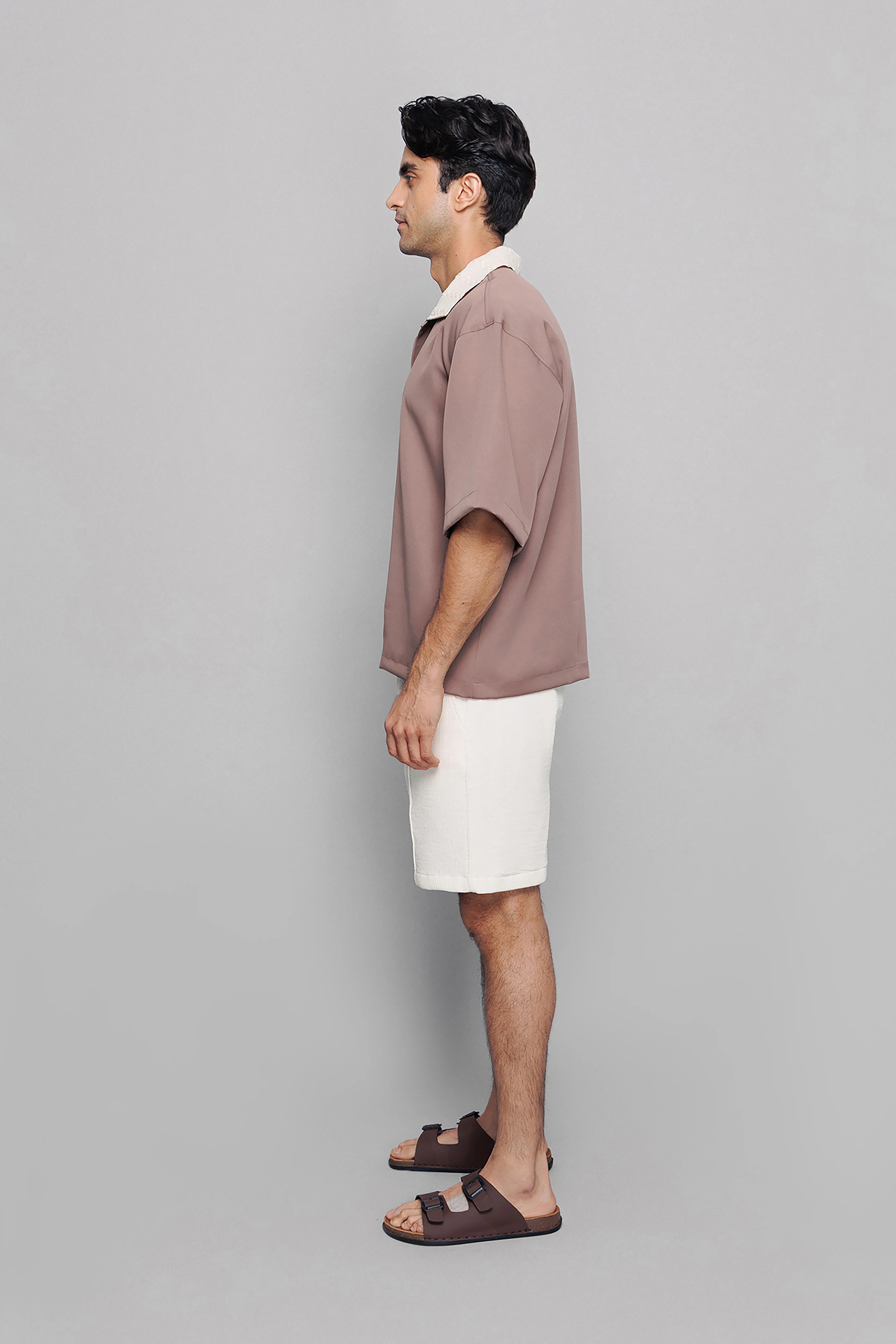 Ivory Collared Box Tee