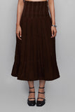 Cinched Corset Skirt Brown