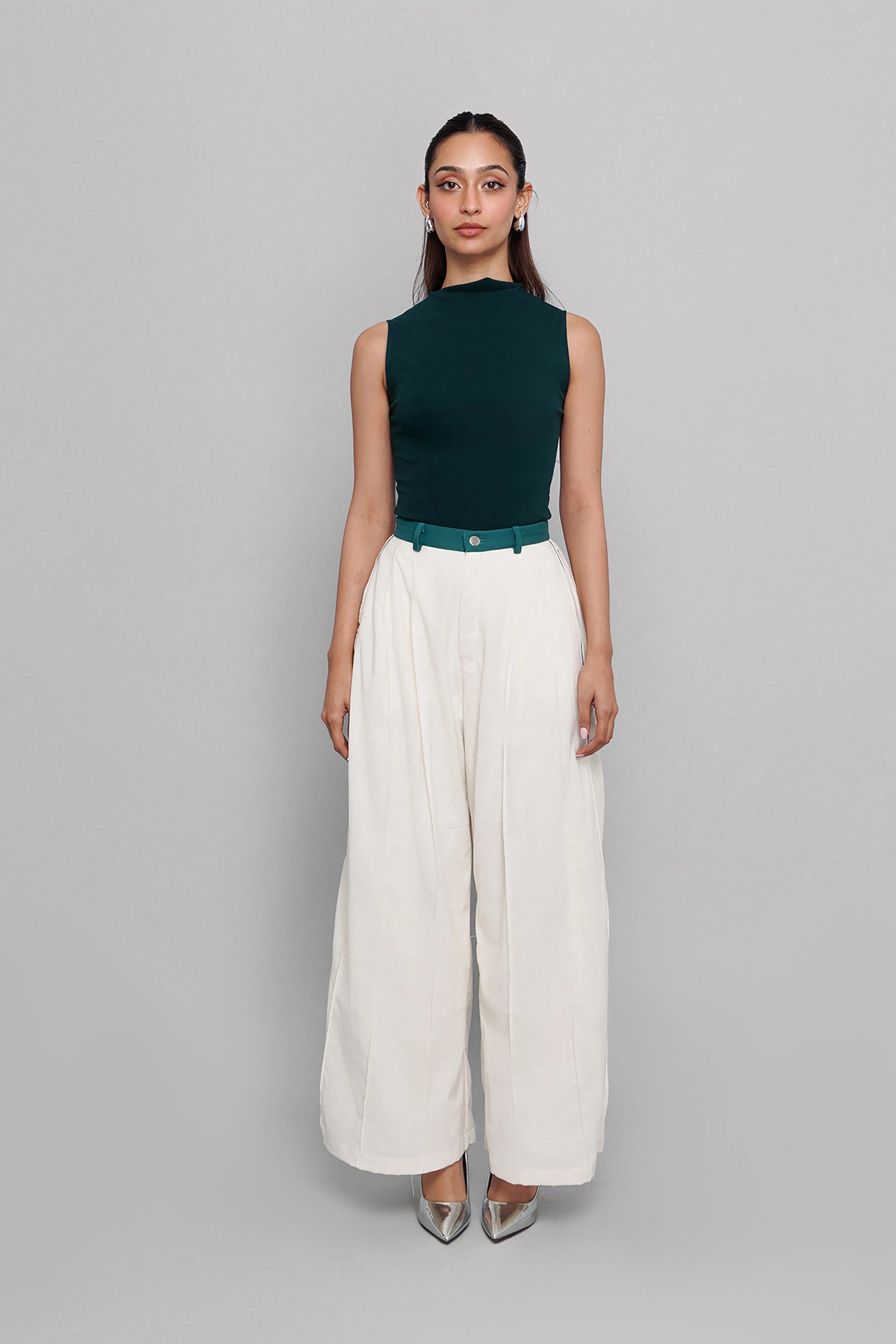 Ivory Tuck Pants