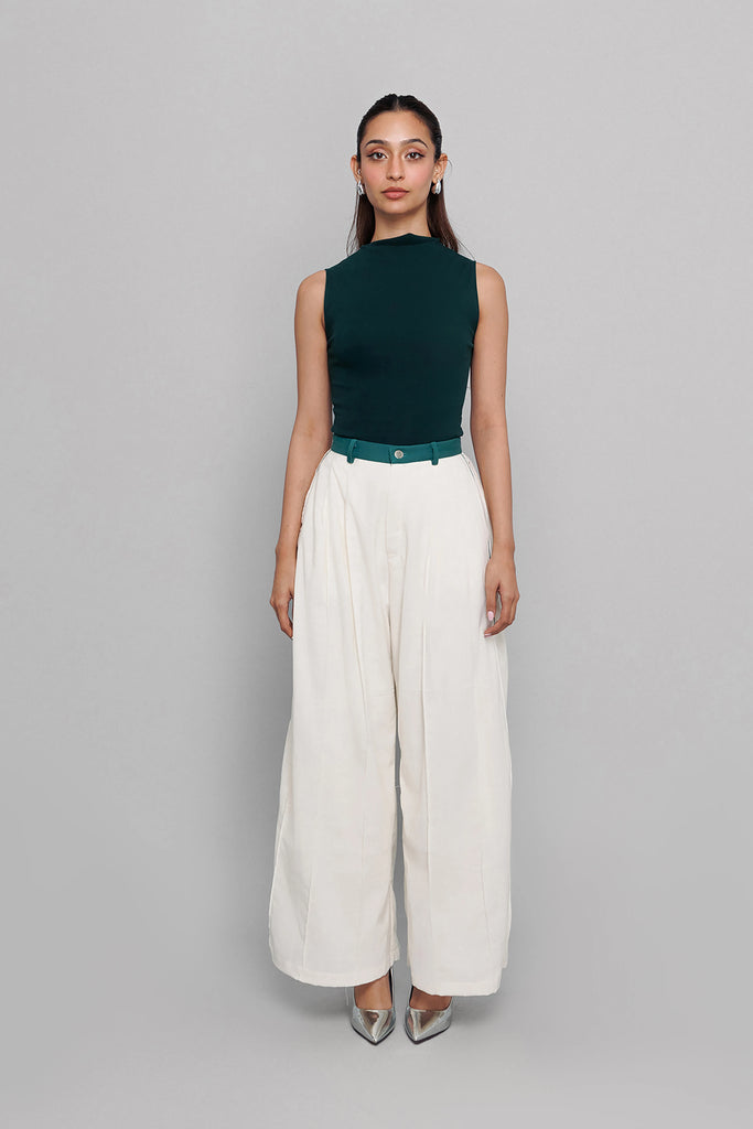 Ivory Tuck Pants