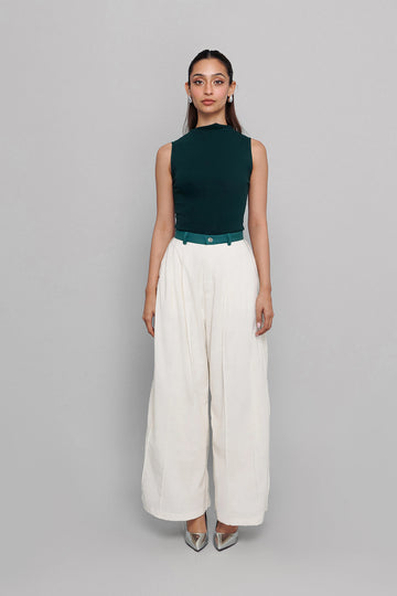 Ivory Tuck Pants