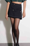 Jet Black Mini Skort