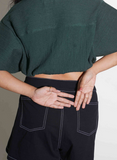 Jet Black Mini Skort