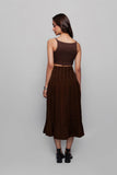 Cinched Corset Skirt Brown