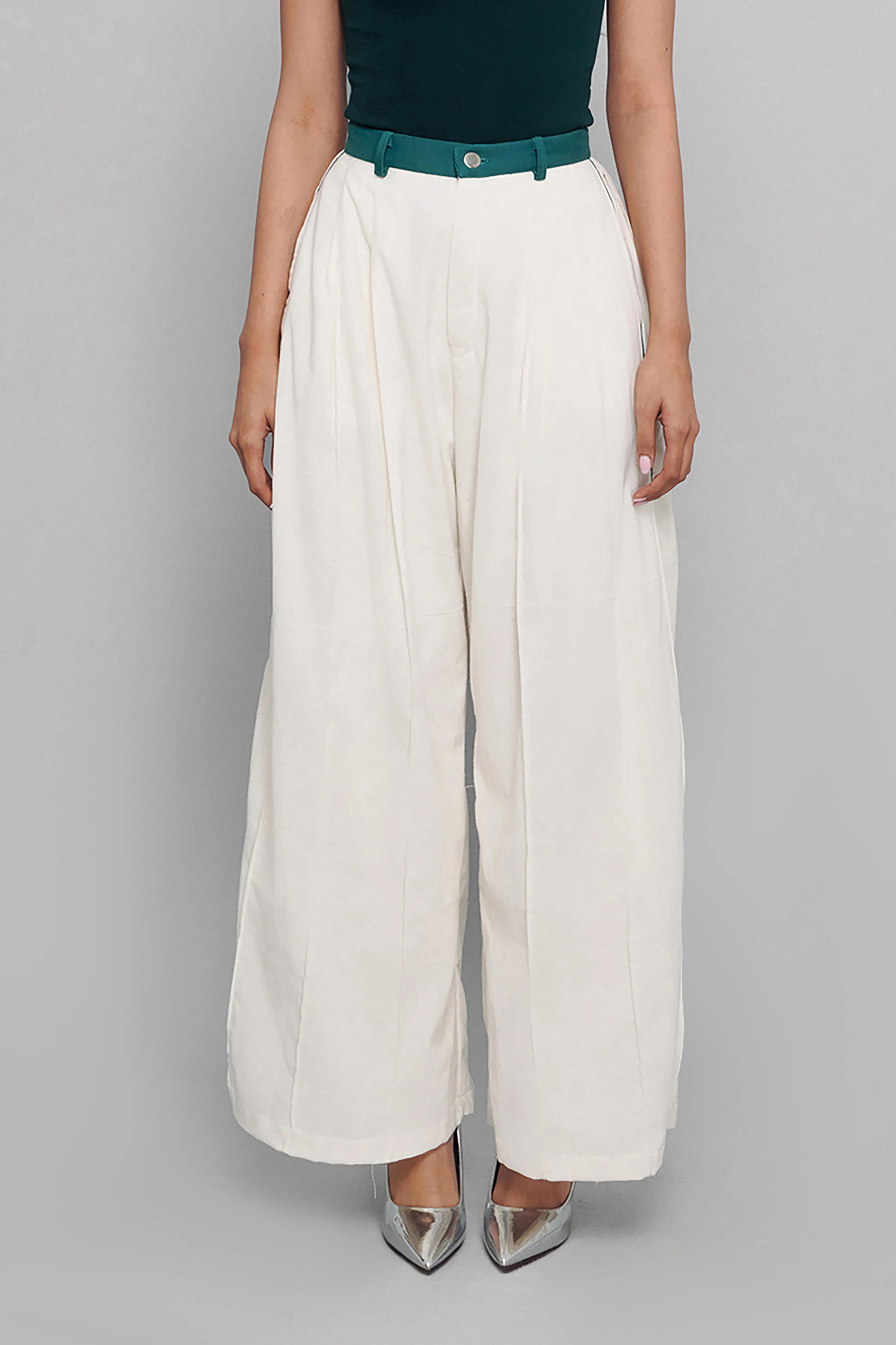 Ivory Tuck Pants