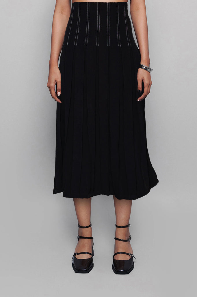 Cinched Corset Skirt Black