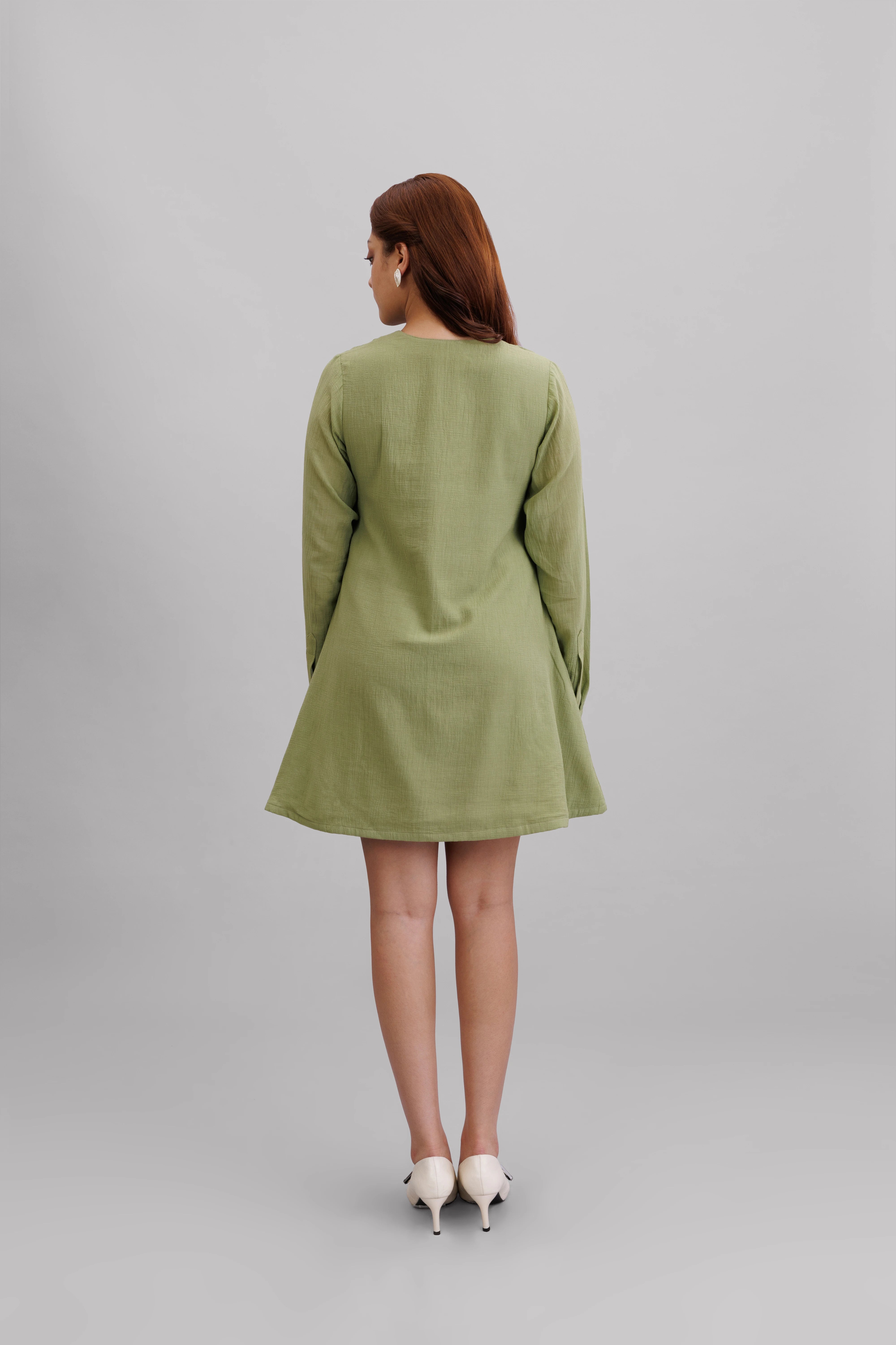 Cilantro Wrinkle Dress