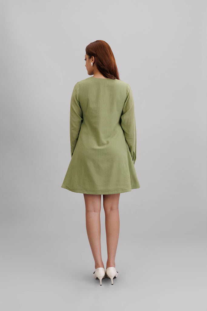 Cilantro Wrinkle Dress