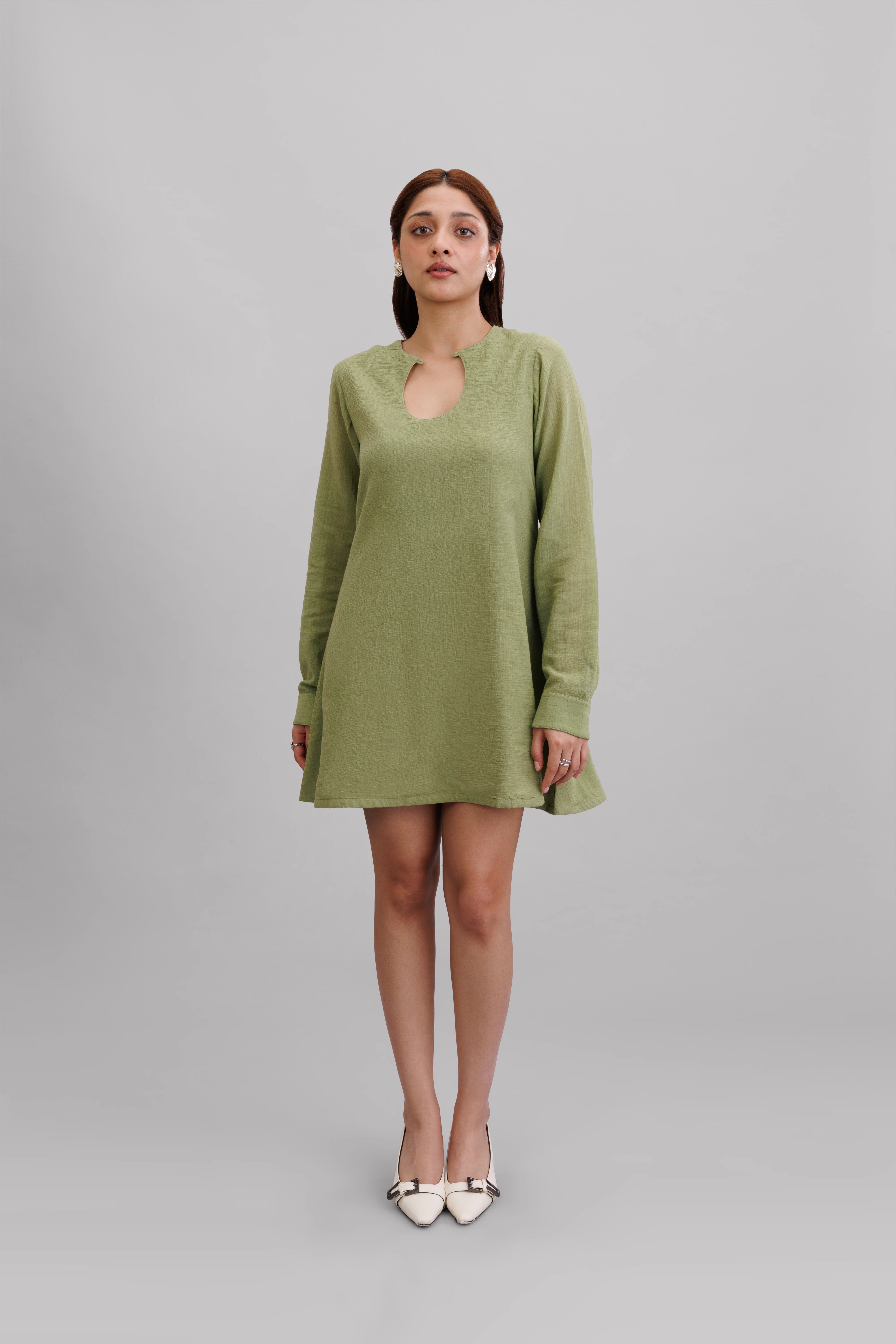 Cilantro Wrinkle Dress