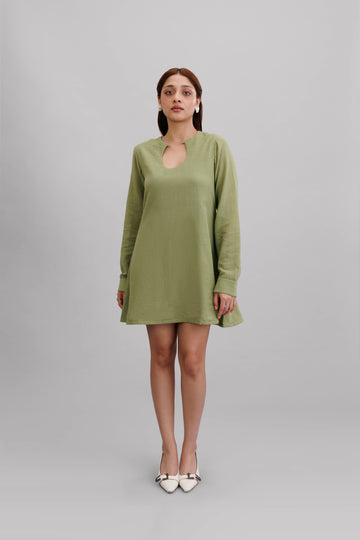 Cilantro Wrinkle Dress