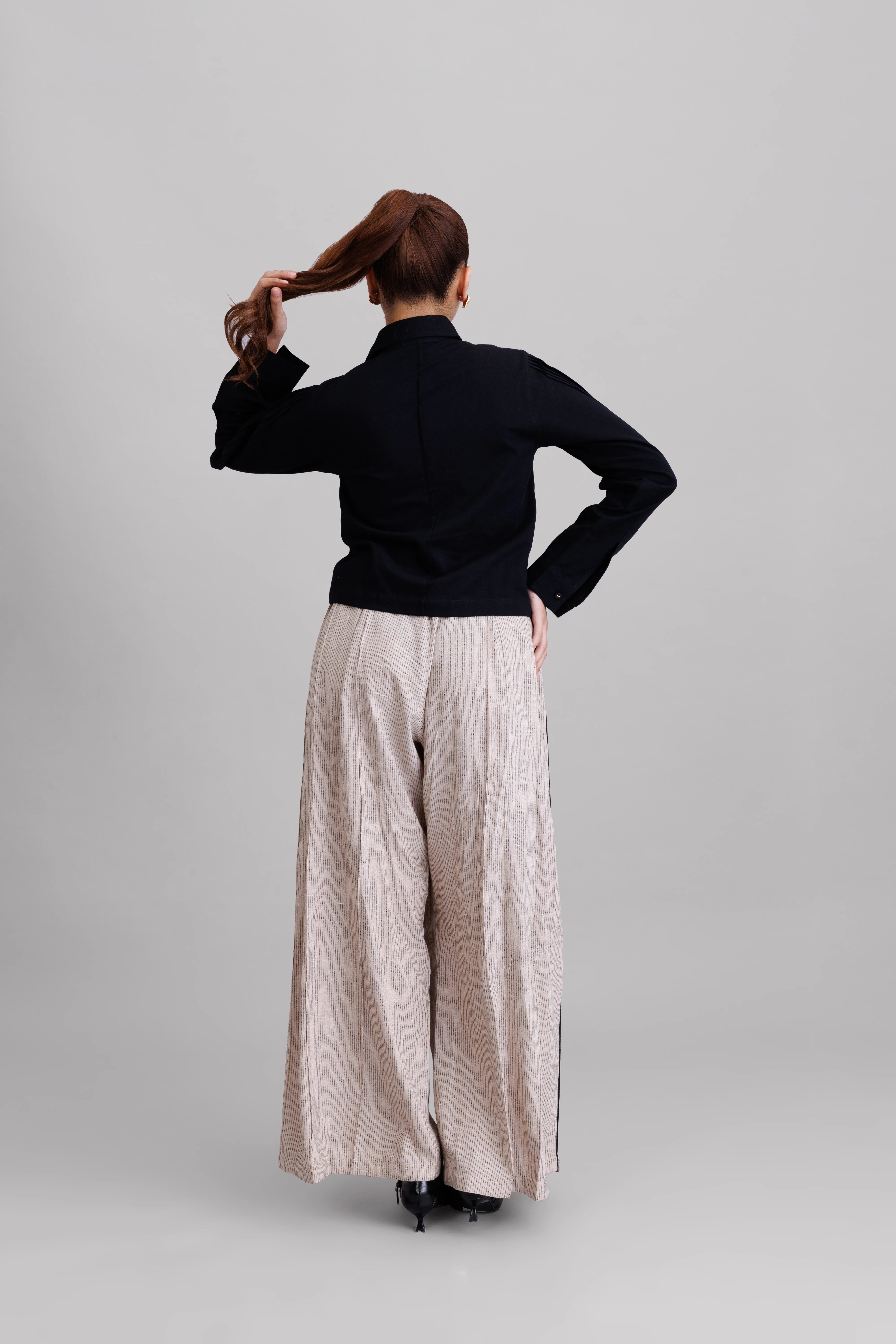 Deep Black Tuck Shirt