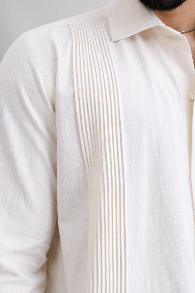 Ivory Pintuck Shirt