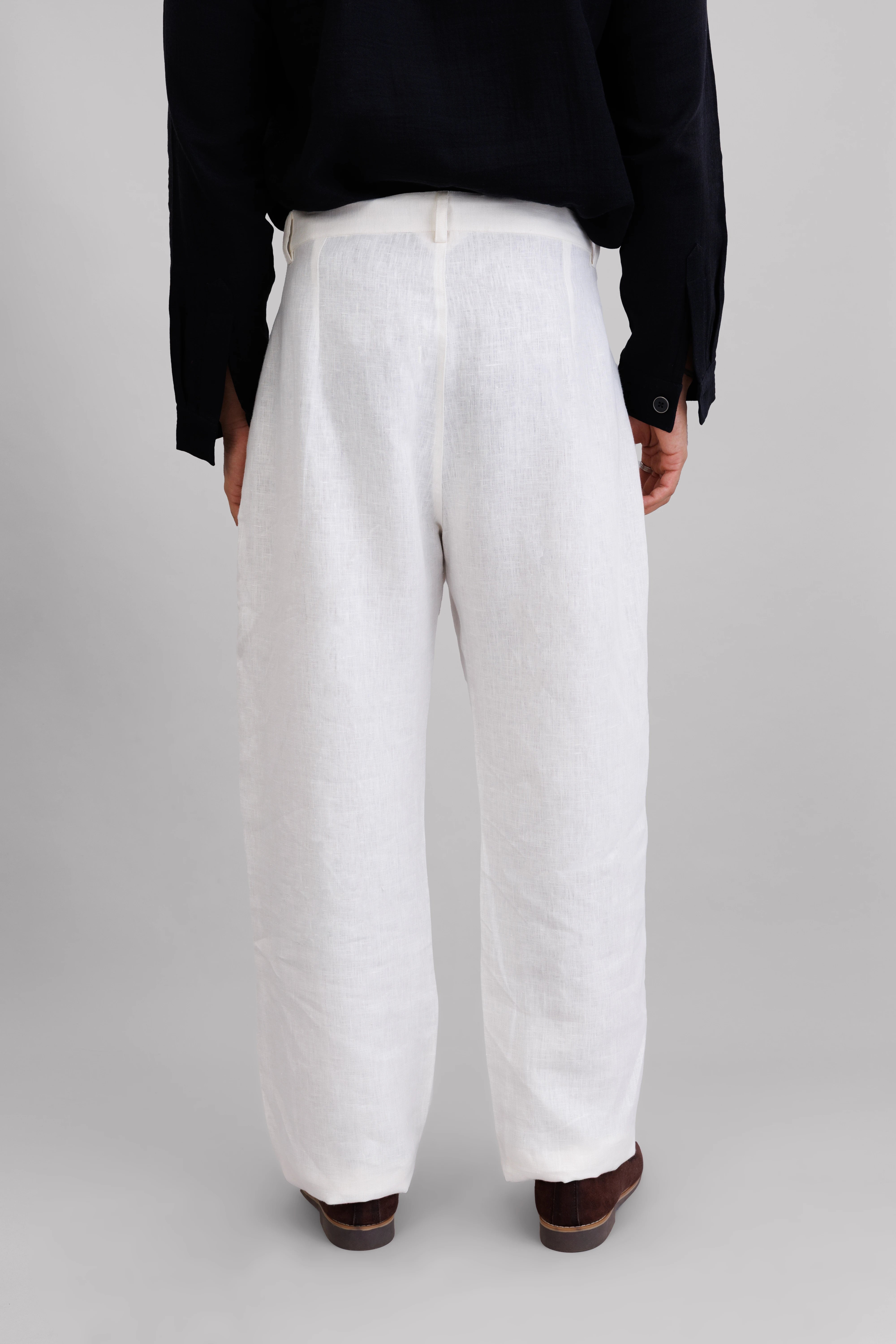 Ivory Pleated Pants