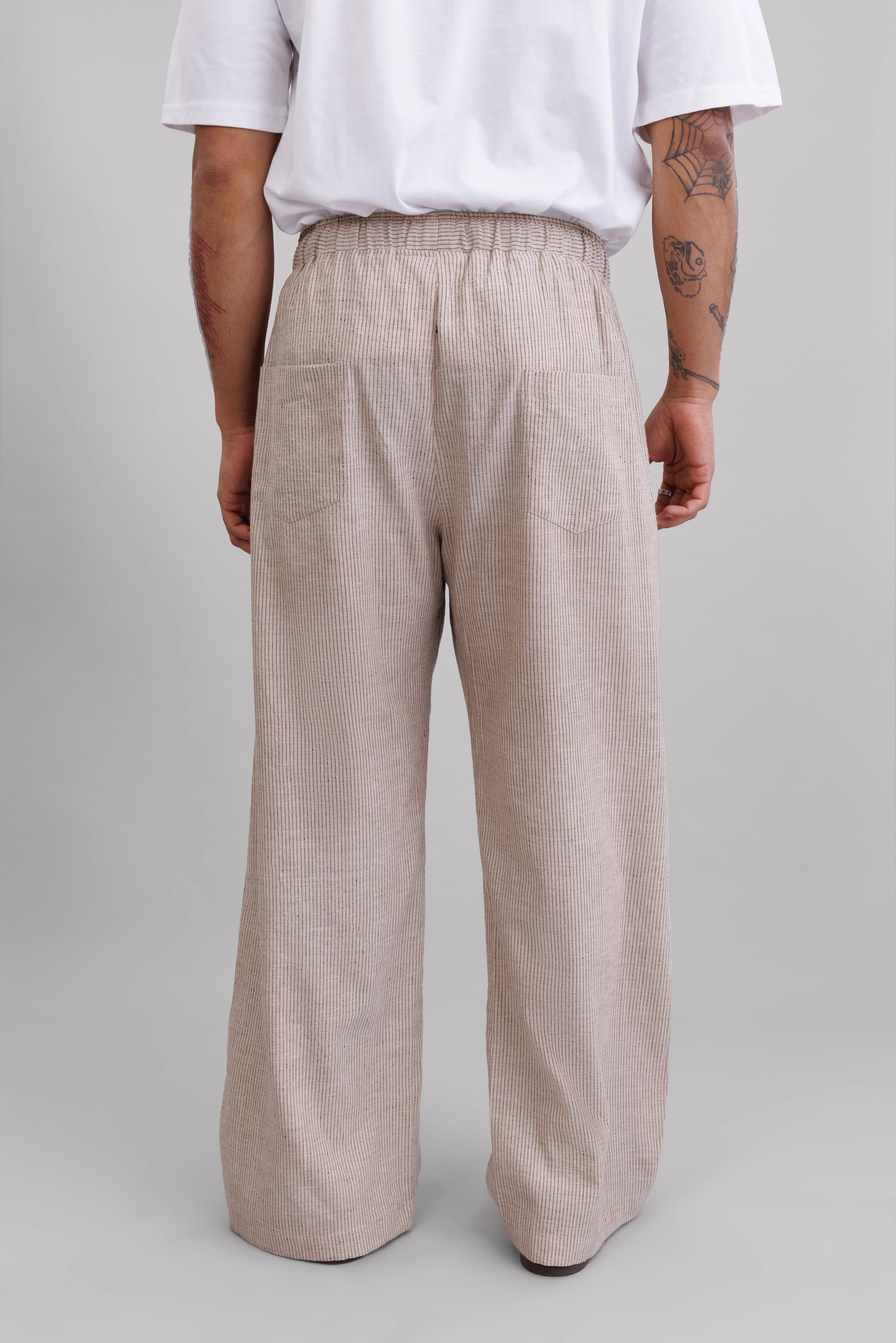 Khaki Pinstripe Pants