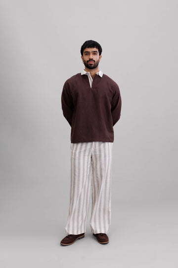 Striped Collar Pullover