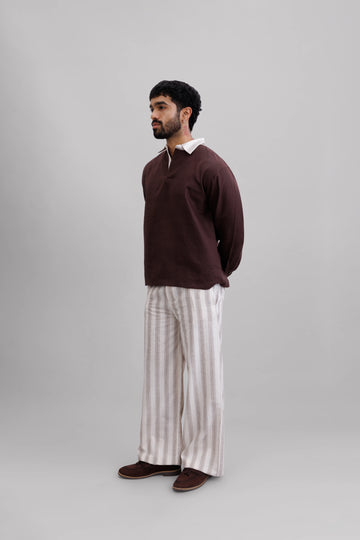 Striped Collar Pullover