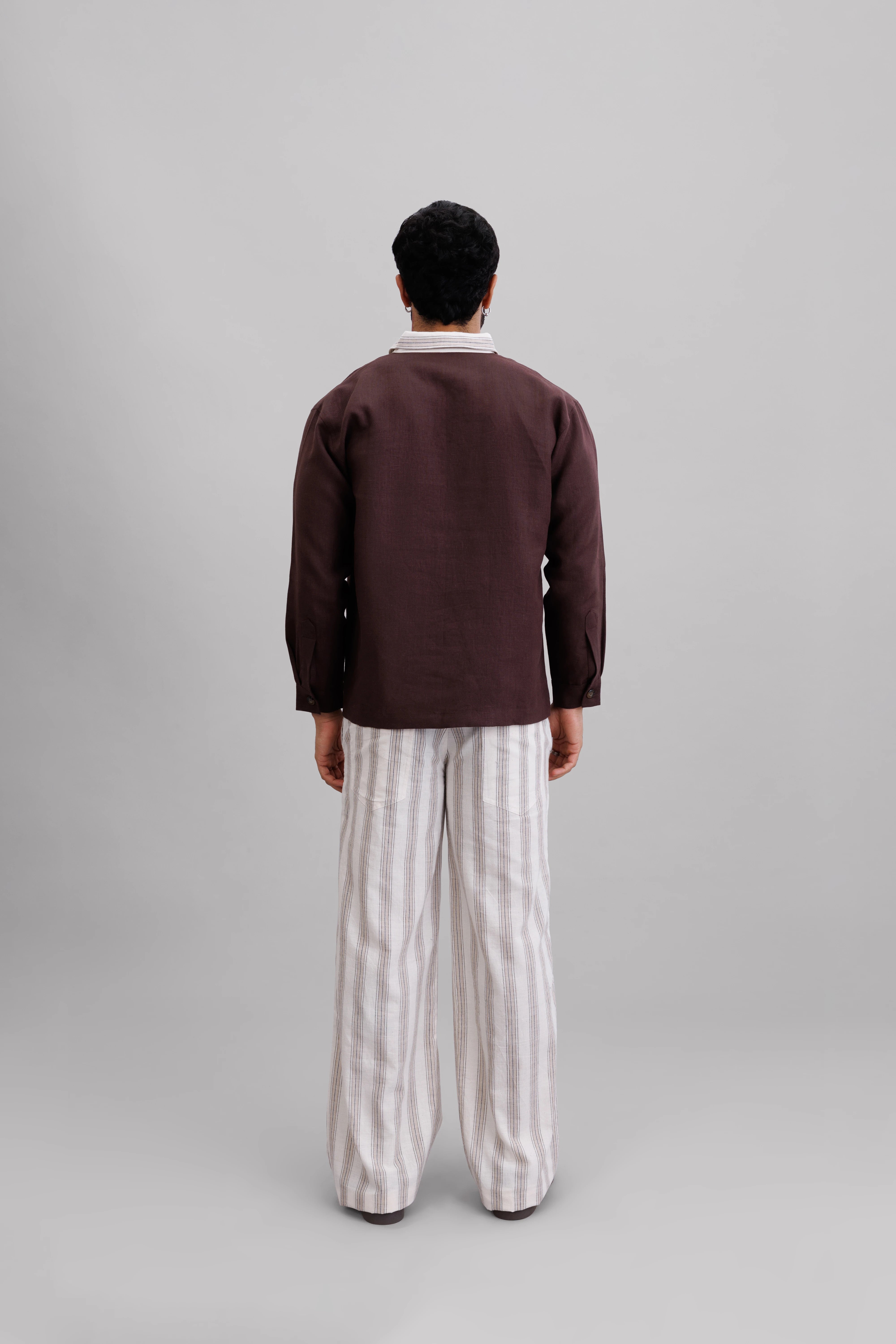 Striped Collar Pullover