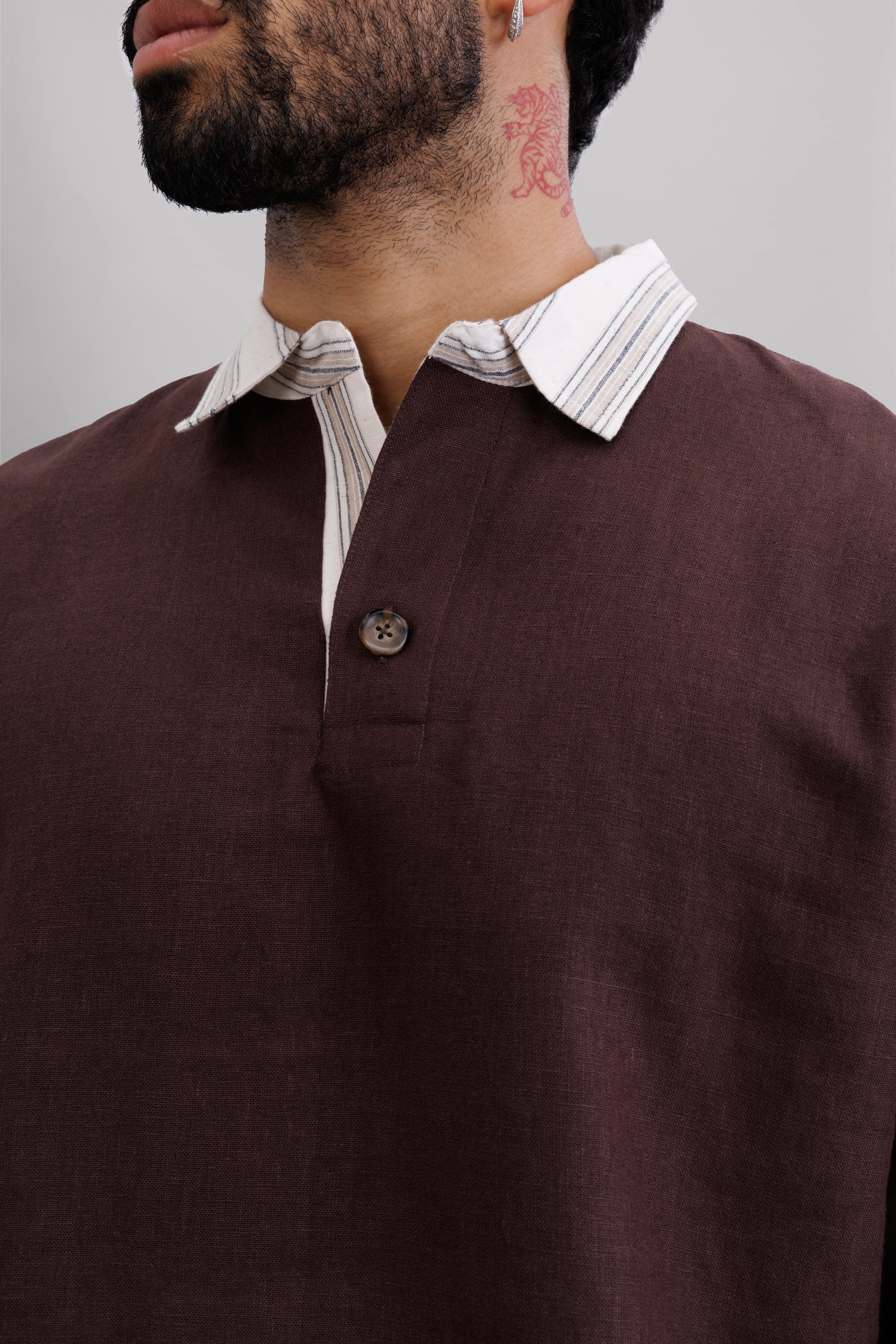 Striped Collar Pullover