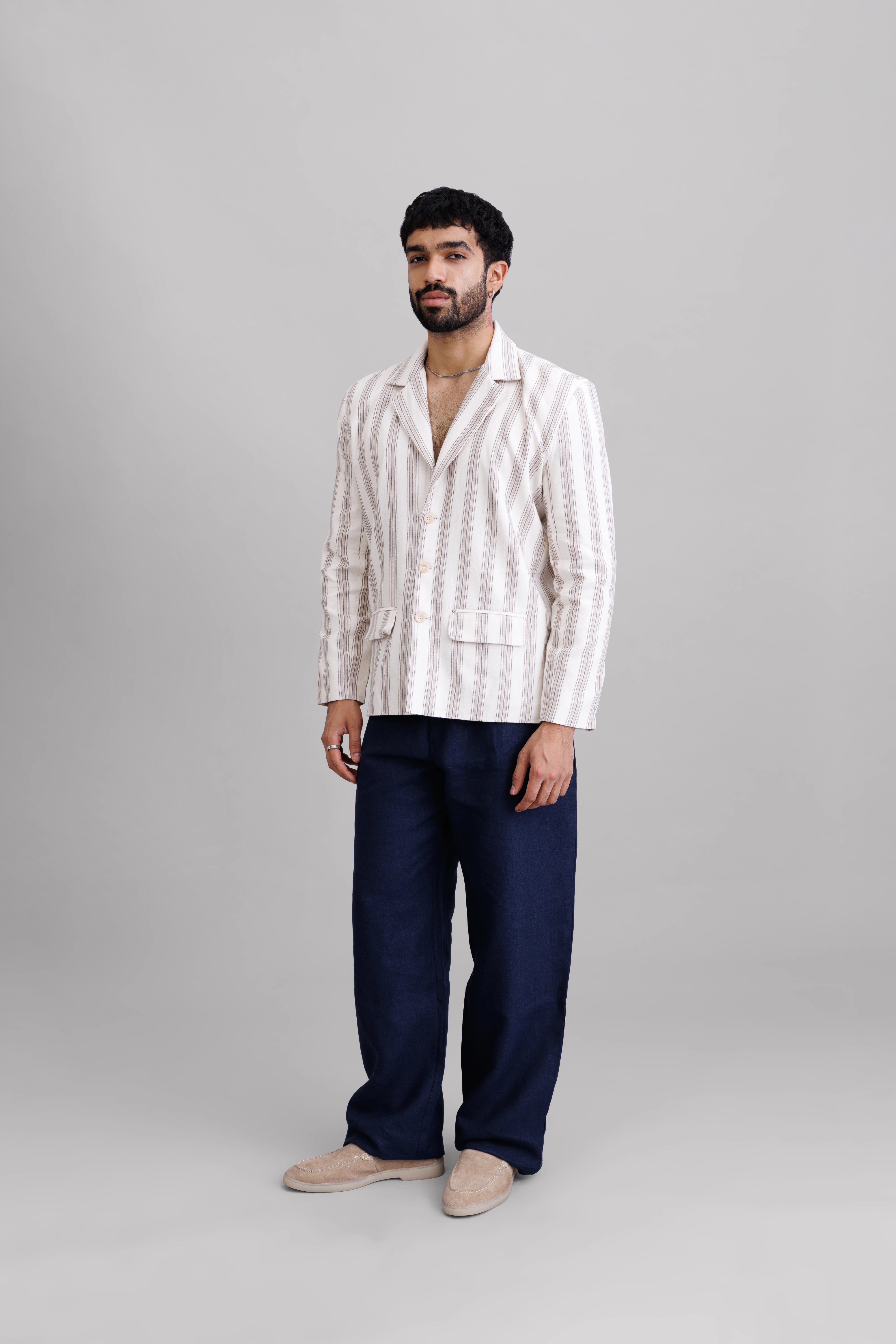 Pinstripe Ivory Blazer