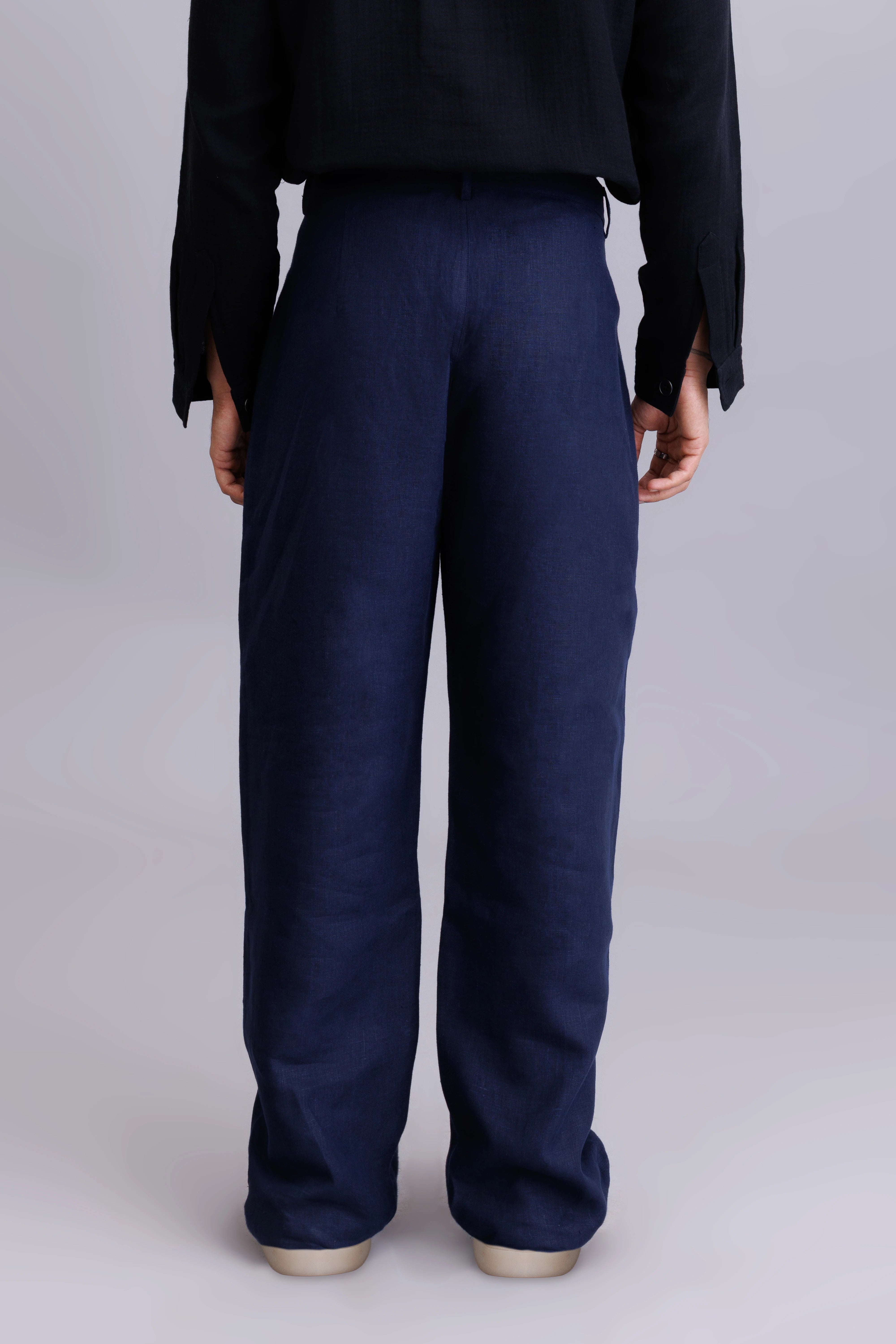 Indigo Pleated Pants