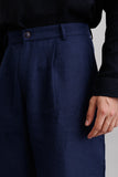 Indigo Pleated Pants