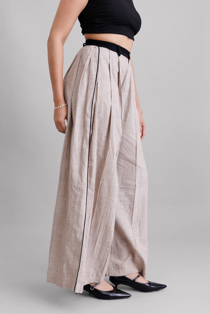 Khaki Striped Pants