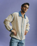Denim Highlighted Jacquard Jacket