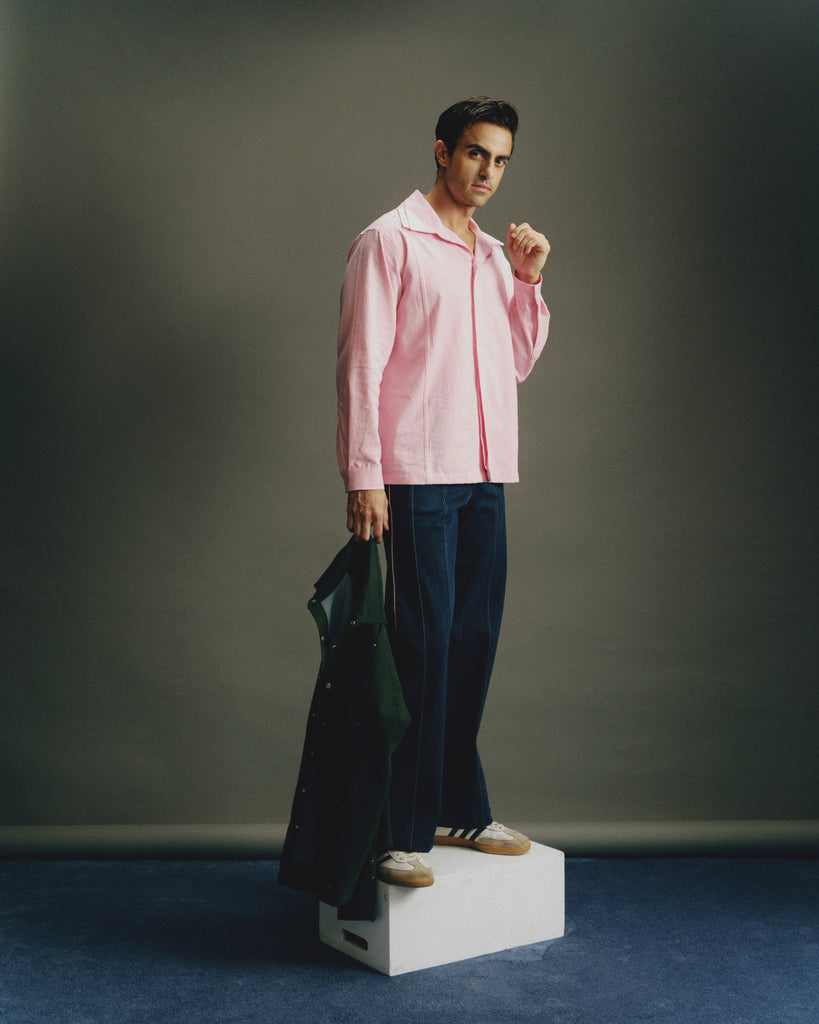 Double Collared Pink Shirt
