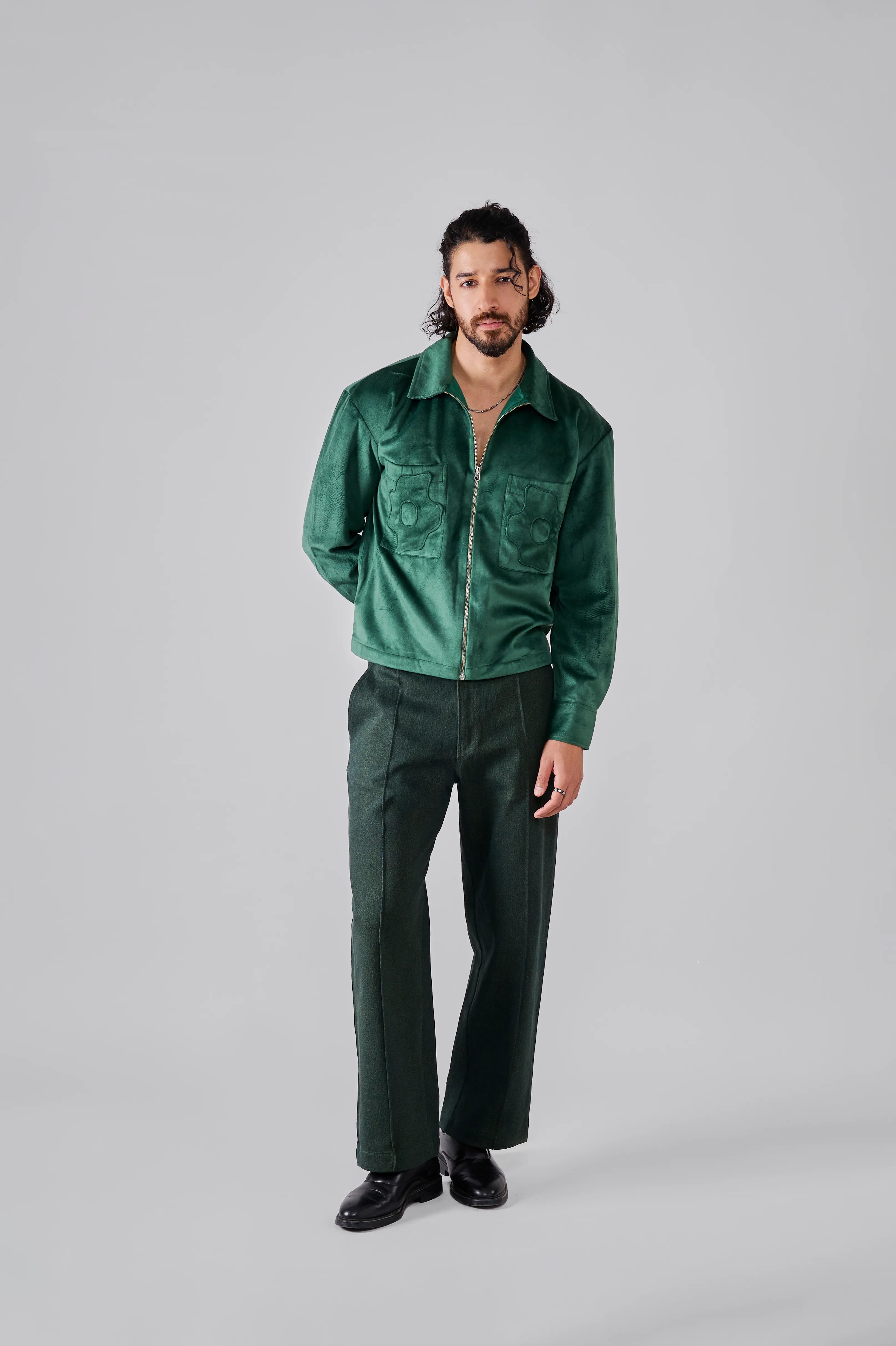 Nocturne Green Petal Jacket