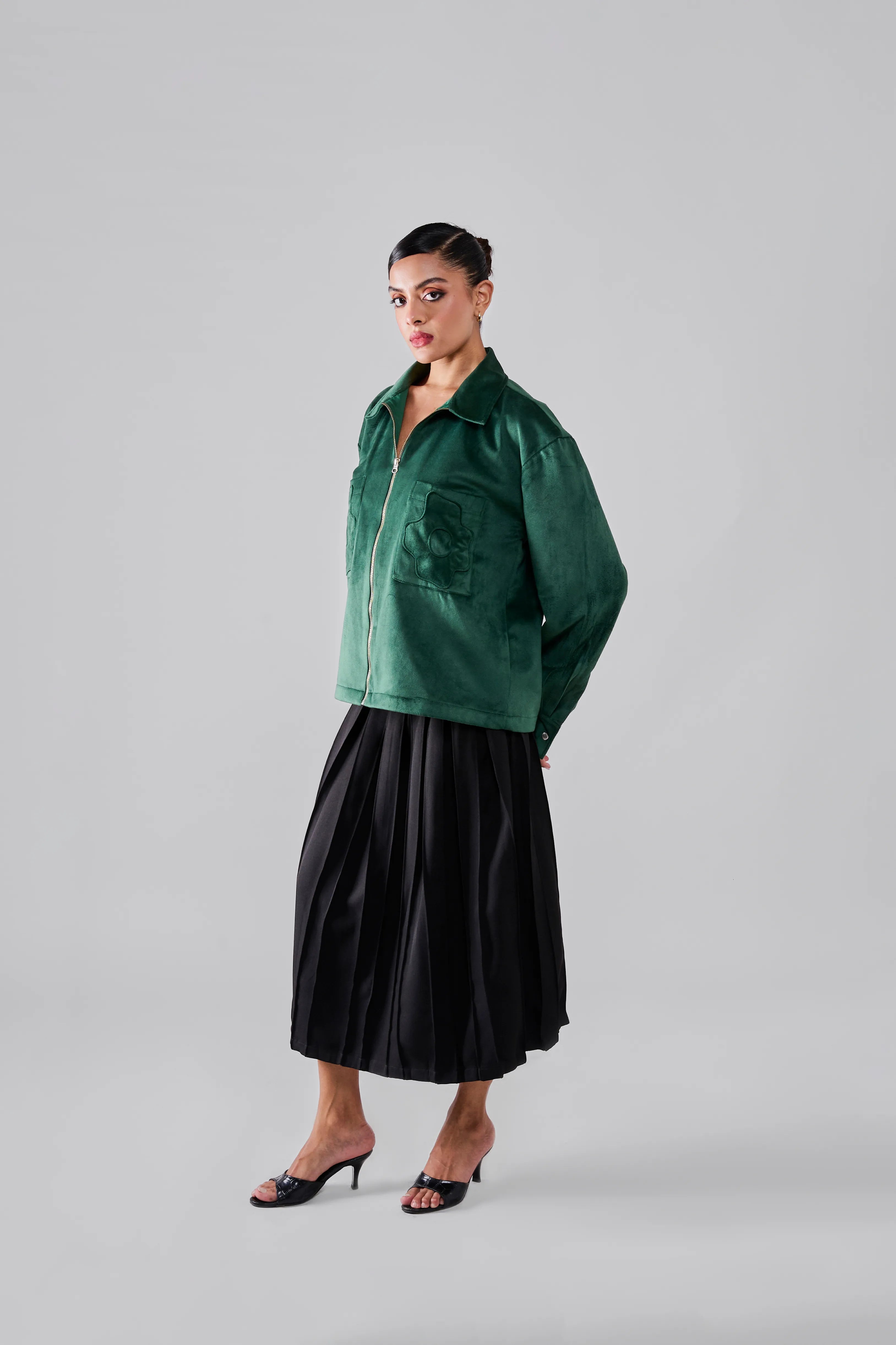 Nocturne Green Petal Jacket