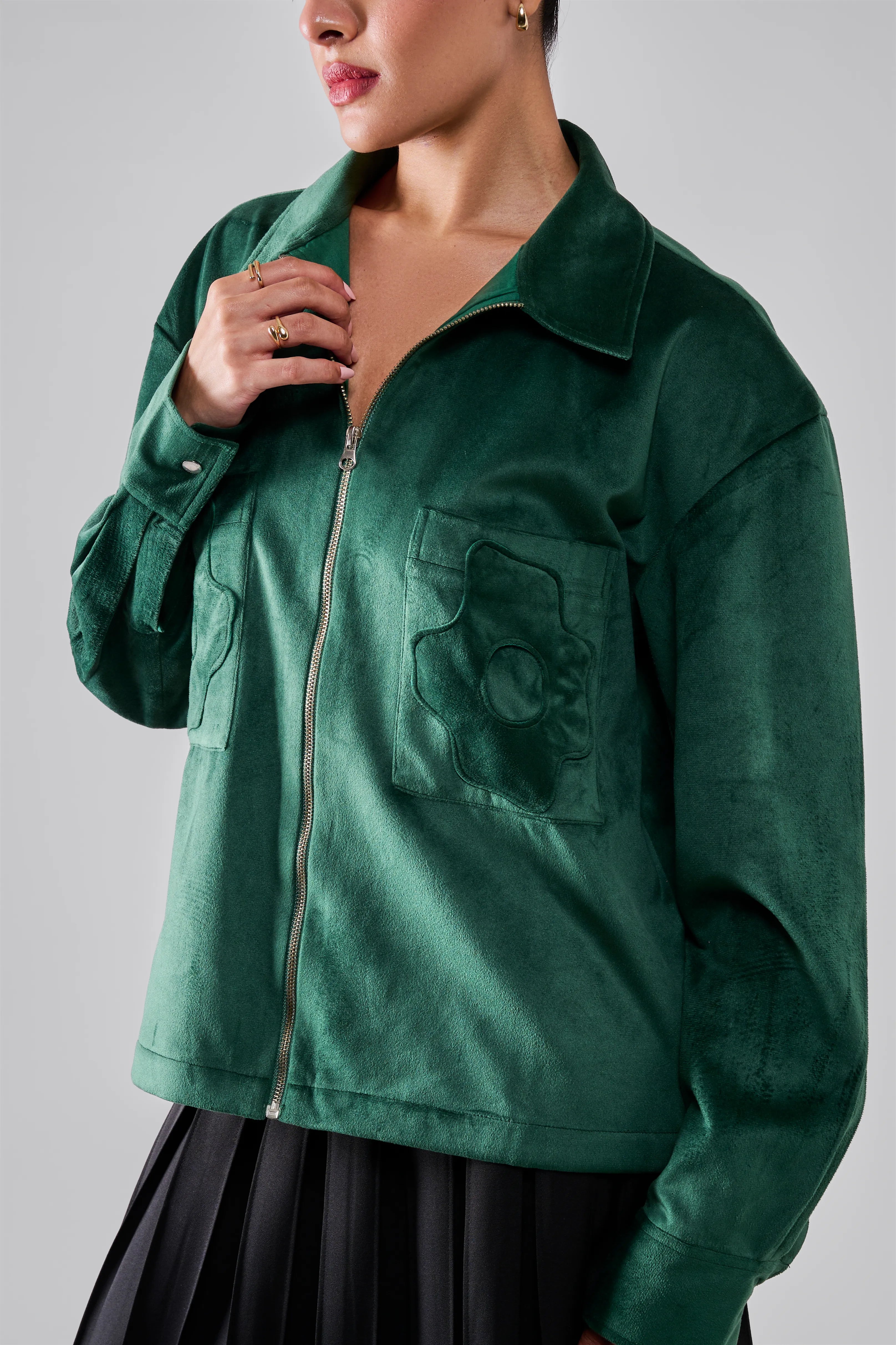 Nocturne Green Petal Jacket