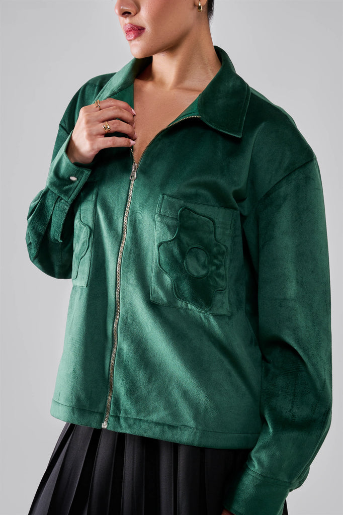 Nocturne Green Petal Jacket