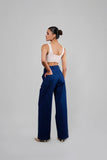 Indigo Spine-Seam Pants