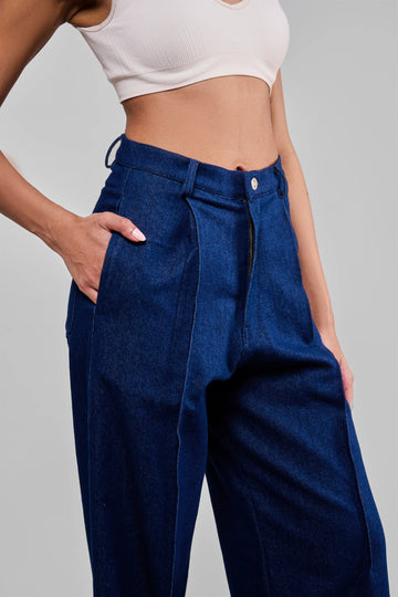 Indigo Spine-Seam Pants