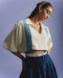Eyelet Panelled Top