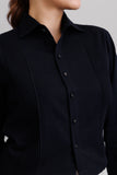 Deep Black Tuck Shirt