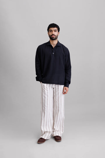 Checkerd Textured Pullover