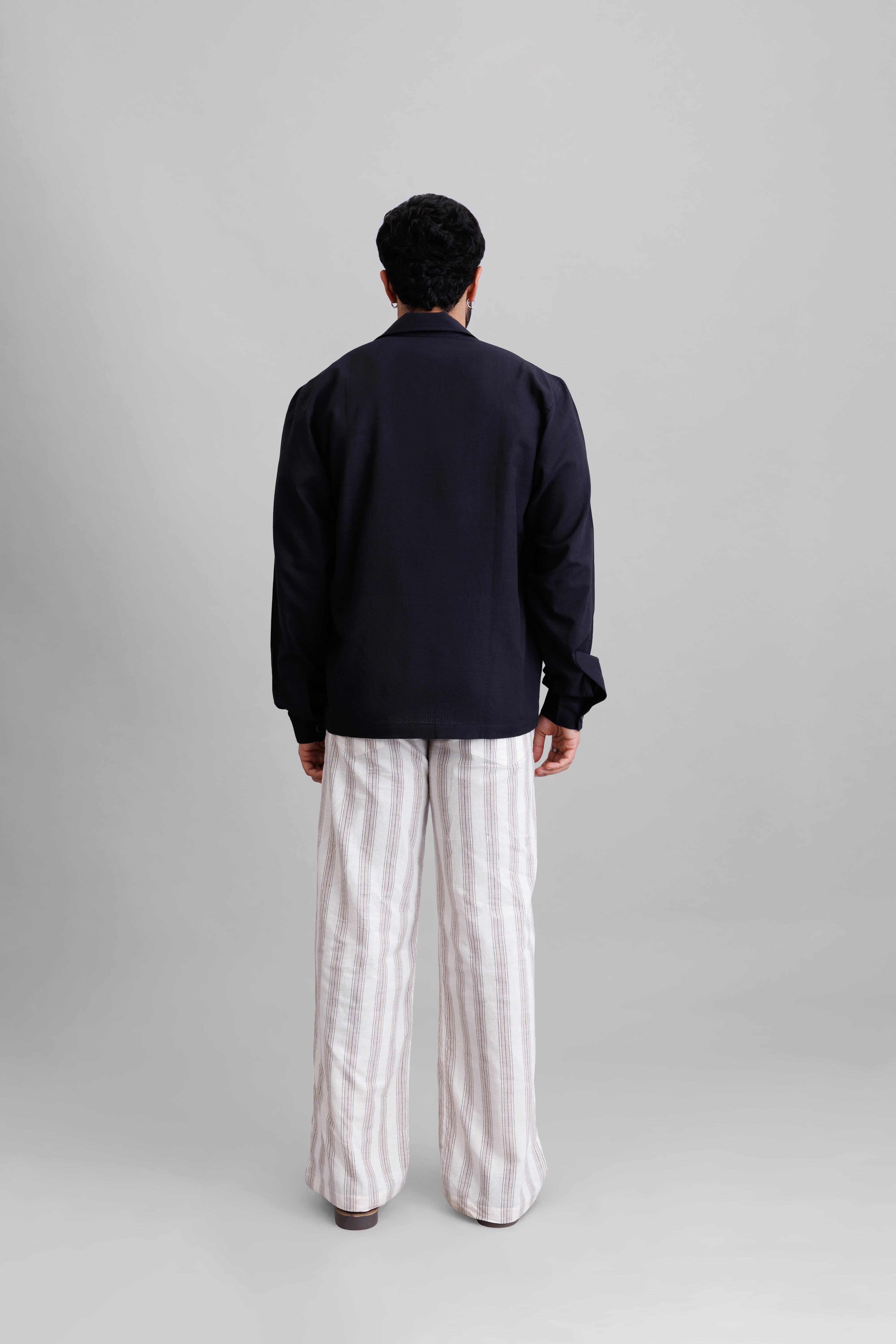 Checkerd Textured Pullover